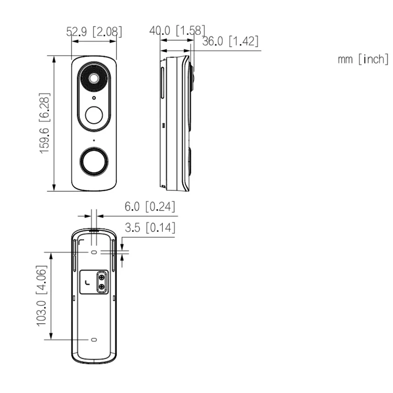 Dahua VDKB01-BB - Wifi Video Deurbel op Batterij met Gong