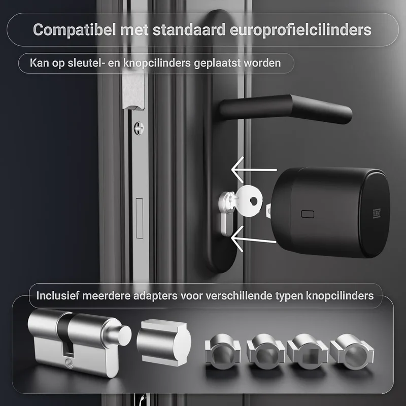 Flient Smart Lock Rotor Zwart - Retrofit Motorslot voor Bestaande Cilinder