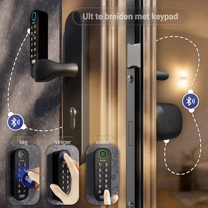 Flient Smart Lock Rotor Zwart - Retrofit Motorslot voor Bestaande Cilinder