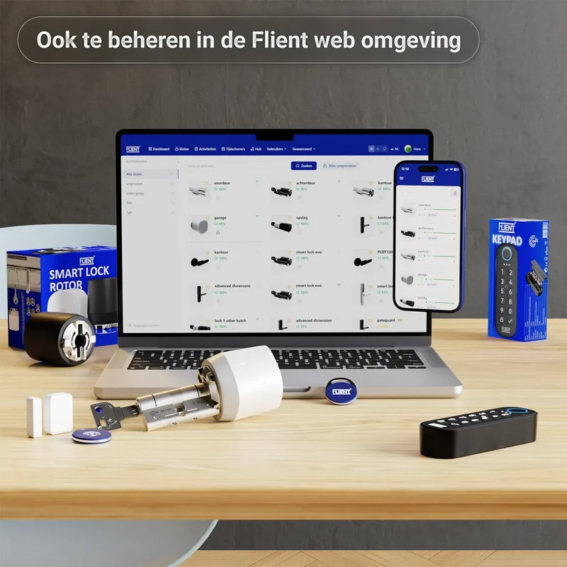 Flient Smart Lock Rotor Zwart - Retrofit Motorslot voor Bestaande Cilinder