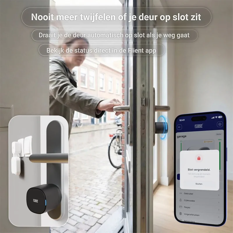 Flient Smart Lock Rotor Zwart - Retrofit Motorslot voor Bestaande Cilinder