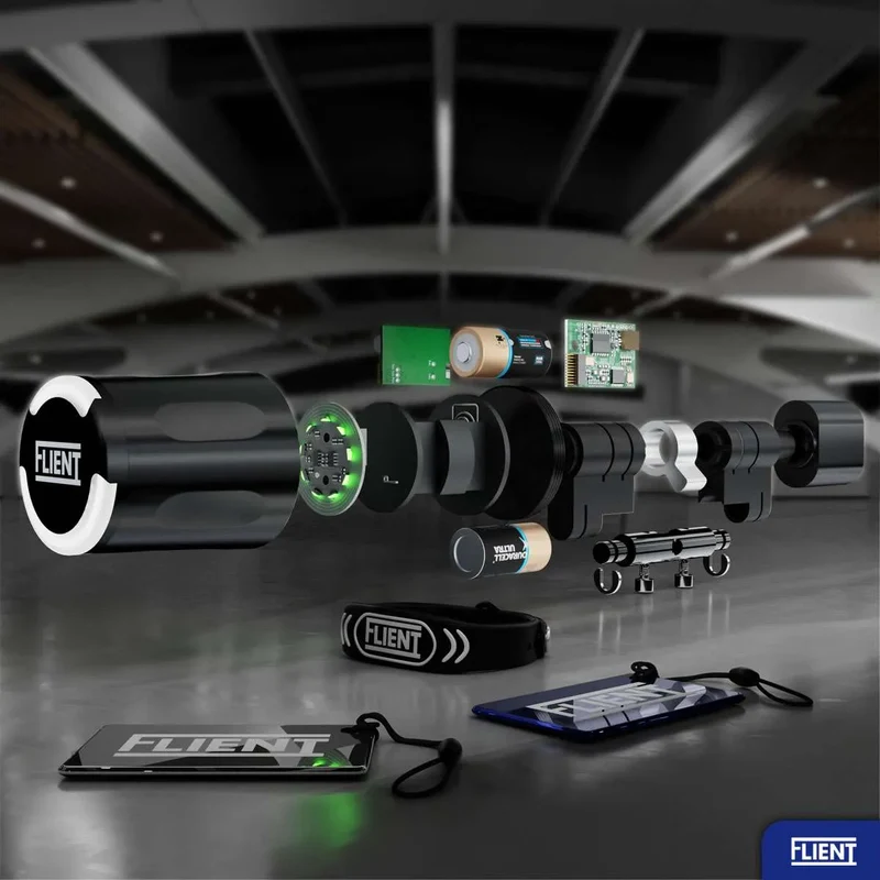 Flient Smart Lock Eon Zwart/Zwart - Slim Cilinderslot IP68