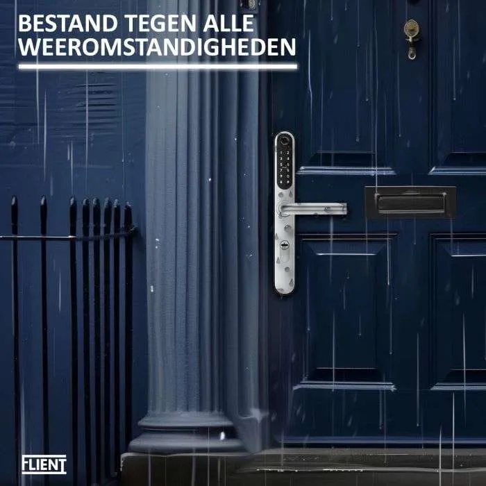Flient Smart Lock Versa RVS - Slim Deurbeslag voor Poort en Deur