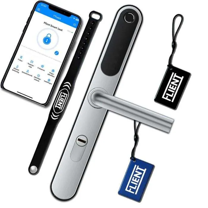 Flient Smart Lock Versa RVS - Slim Deurbeslag voor Poort en Deur