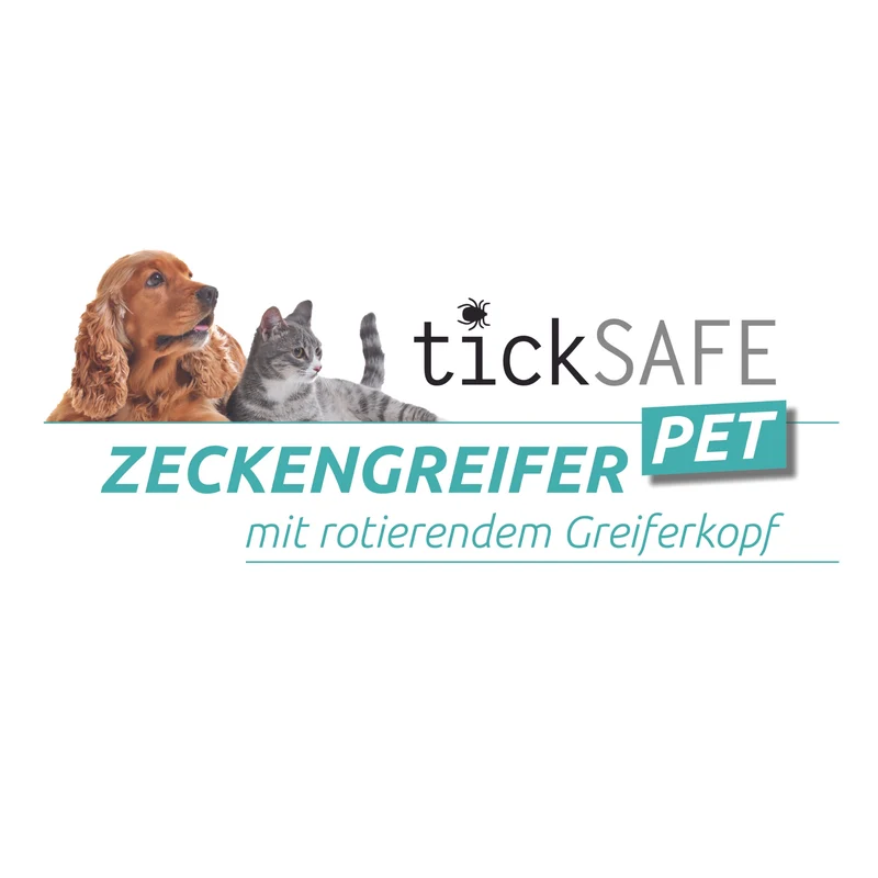 Zeckengreifer für Tiere mit rotierendem Greiferkopf - 2er-Set