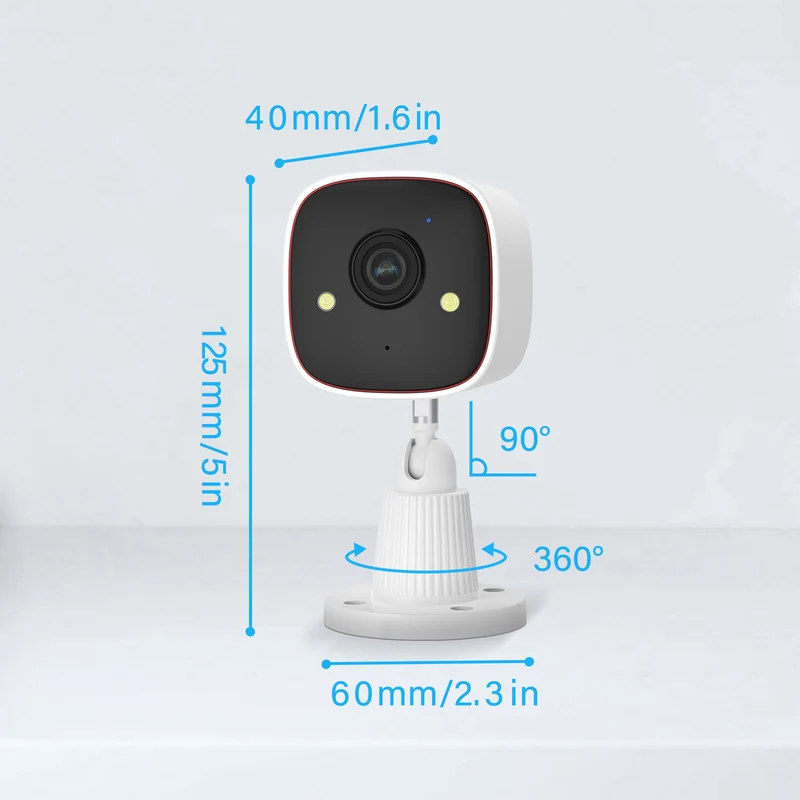 Jennov 2K WIFI Indoor Camera, Smart Night Vision, two-way audio, 2.4GHz WIFI, Wireless