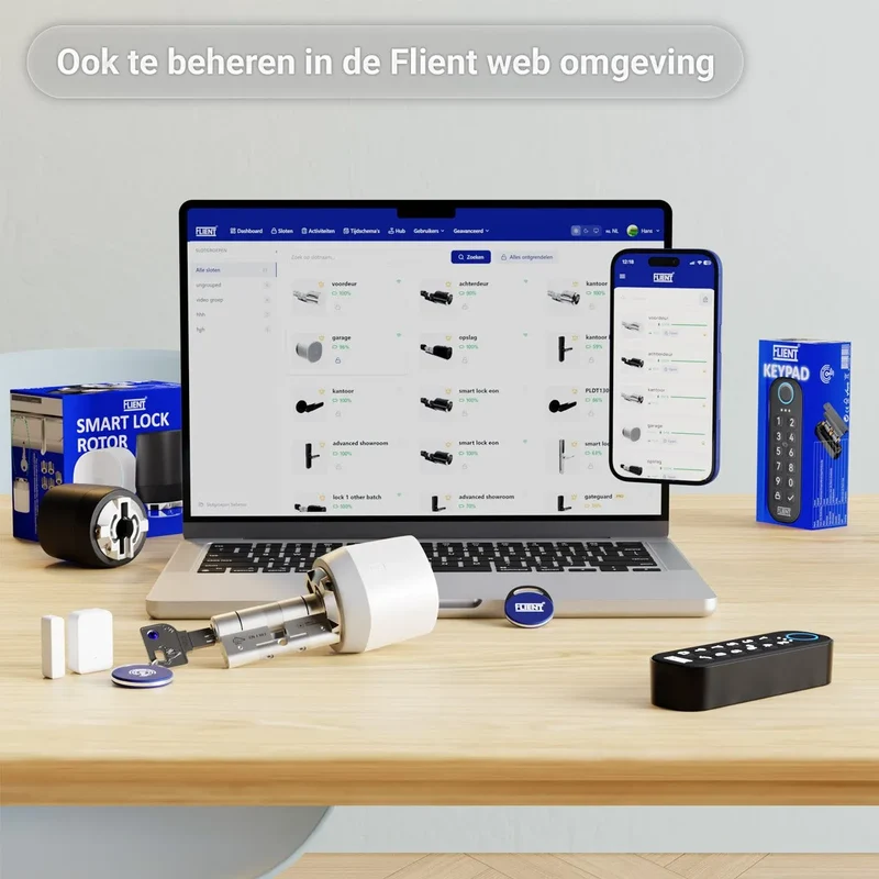 Flient Smart Lock Rotor Wit - Retrofit Motorslot voor Bestaande Cilinder