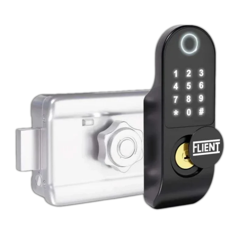 Flient Smart Lock GateGuard - Gemotoriseerd Oplegslot voor Poort en Deur