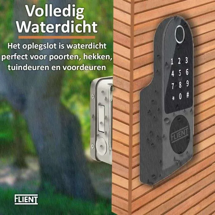 Flient Smart Lock GateGuard - Gemotoriseerd Oplegslot voor Poort en Deur