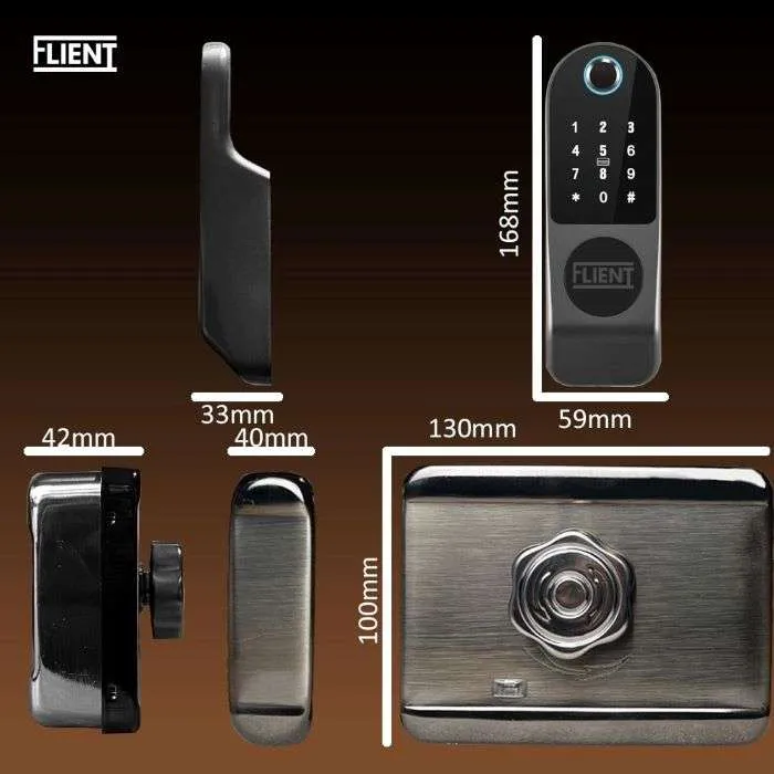 Flient Smart Lock GateGuard - Gemotoriseerd Oplegslot voor Poort en Deur