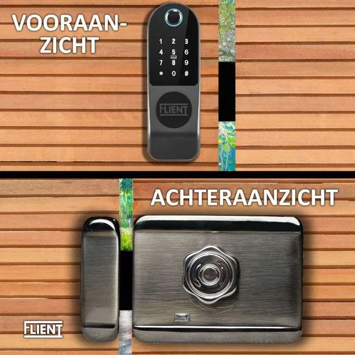 Flient Smart Lock GateGuard - Gemotoriseerd Oplegslot voor Poort en Deur