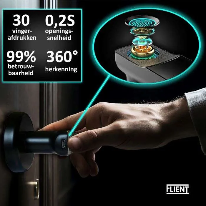 Flient Smart Lock Casual 2.0 - Slimme Deurklink voor Binnendeuren