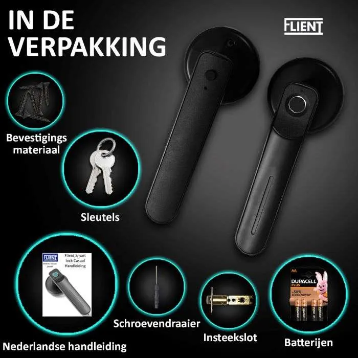 Flient Smart Lock Casual 2.0 - Slimme Deurklink voor Binnendeuren