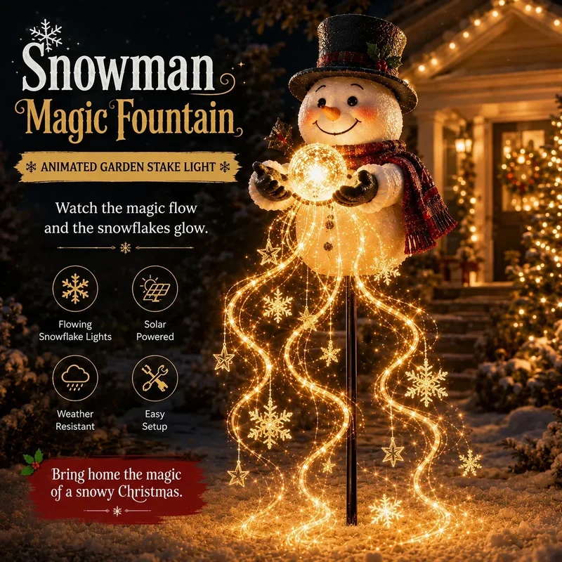 Weihnachtlicher Goldener Lichtbrunnen – Innen- und Außendekoration