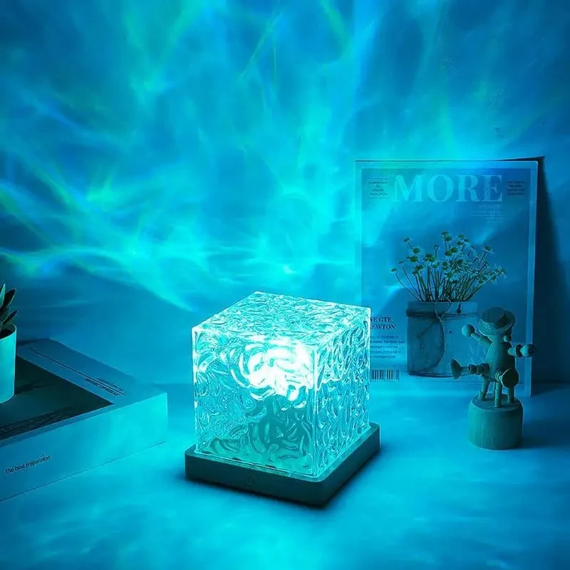 Quadratische Projektorlampe mit Wasserwellen-Effekt für den Innenbereich
