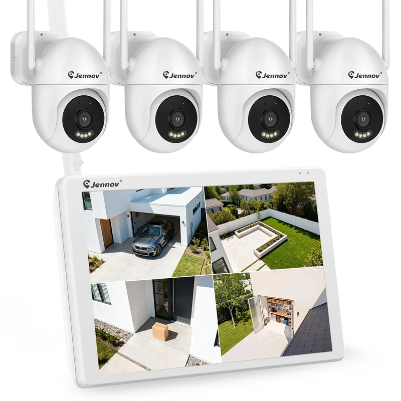 Jennov 5MP WIFI Wireless Security Camera System 10CH NVR Kit CCTV Built-in HDD