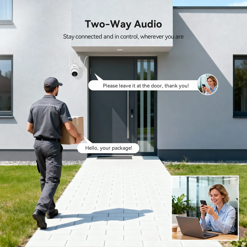 Jennov J Series WIFI Camera, 5MP, Add-on camera, EseeCloud App, 2-Way Audio, Outdoor, Color Night Vision