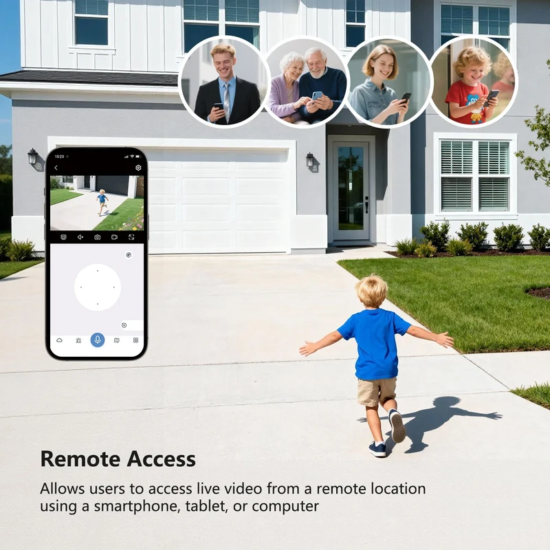 Jennov J Series WIFI Camera, 5MP, Add-on camera, EseeCloud App, 2-Way Audio, Outdoor, Color Night Vision