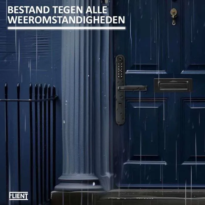 Flient Smart Lock Versa Zwart - Slim Deurbeslag voor Poort en Deur