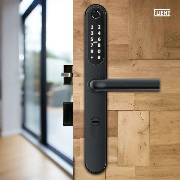 Flient Smart Lock Versa Zwart - Slim Deurbeslag voor Poort en Deur