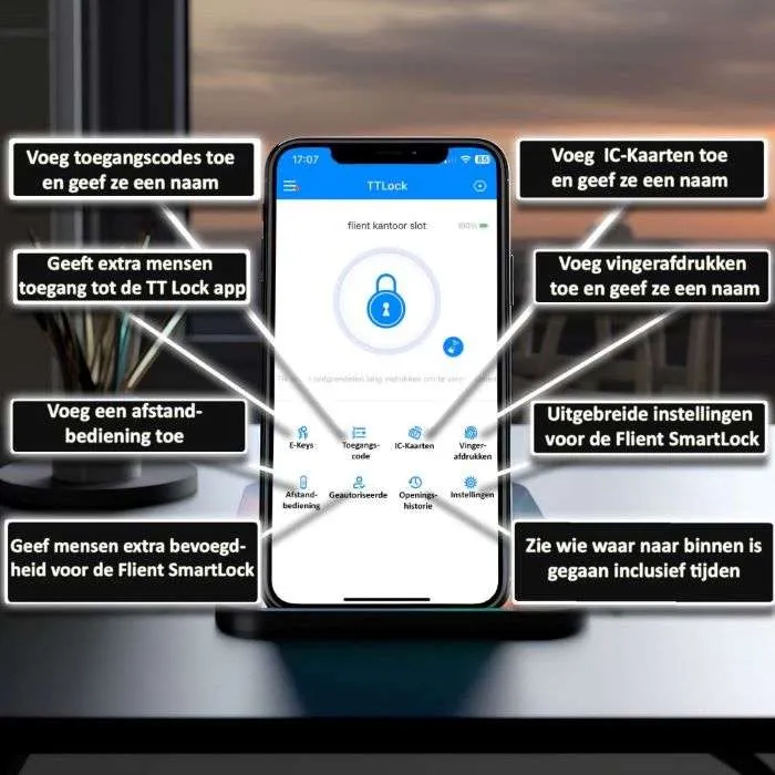 Flient Smart Lock Versa Zwart - Slim Deurbeslag voor Poort en Deur