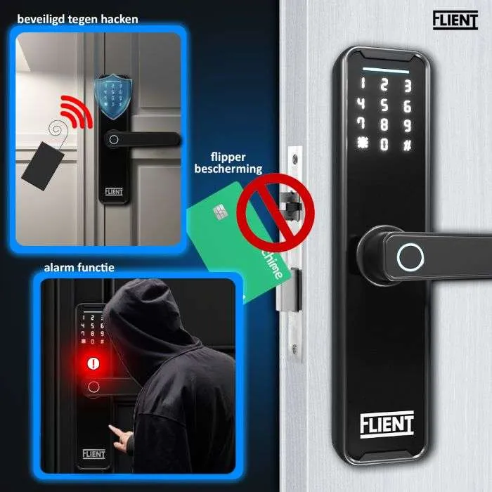 Flient Smart Lock Advanced - Slim Deurbeslag zonder Cilinder