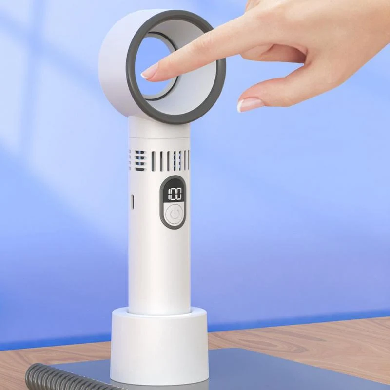 Aurevo Tragbarer Ventilator Ohne Rotorblätter mit LED-Display und USB-Aufladung