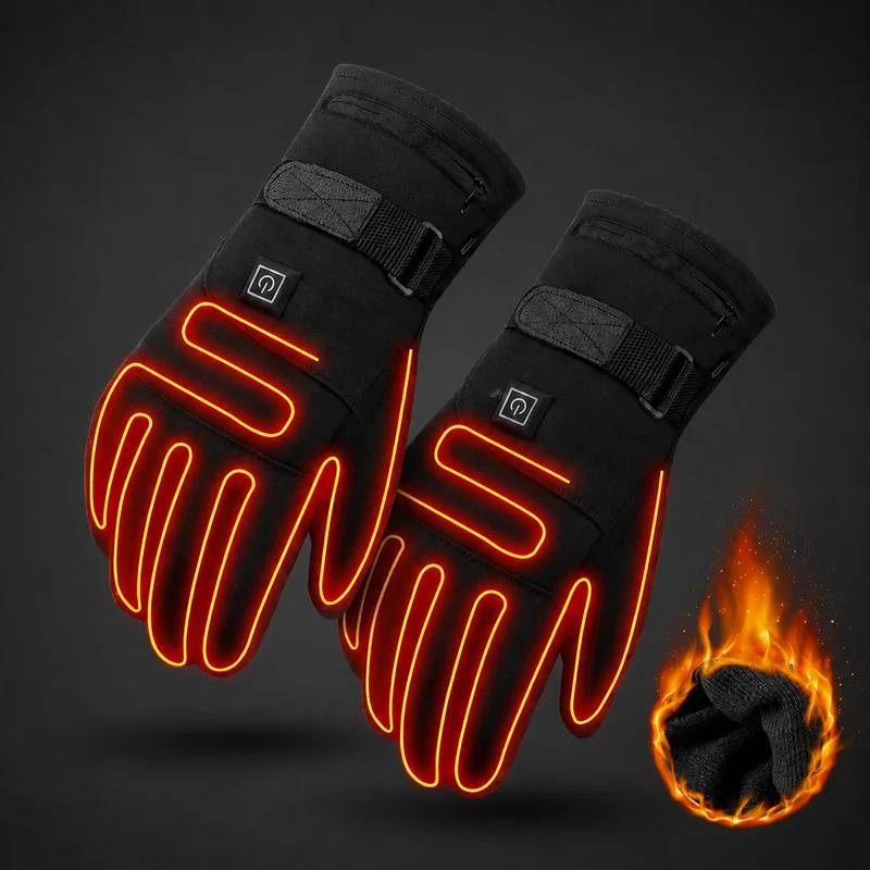 Beheizte Handschuhe wasserdicht mit 3 Heizstufen