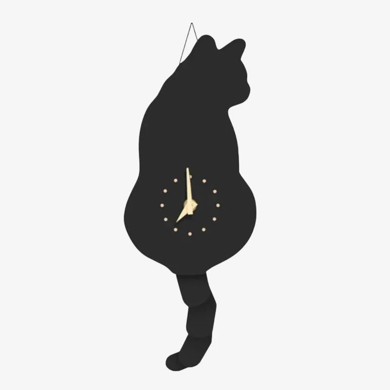 TailTick Katzen-Wanduhr – Dekorative Uhr mit beweglichem Schwanz