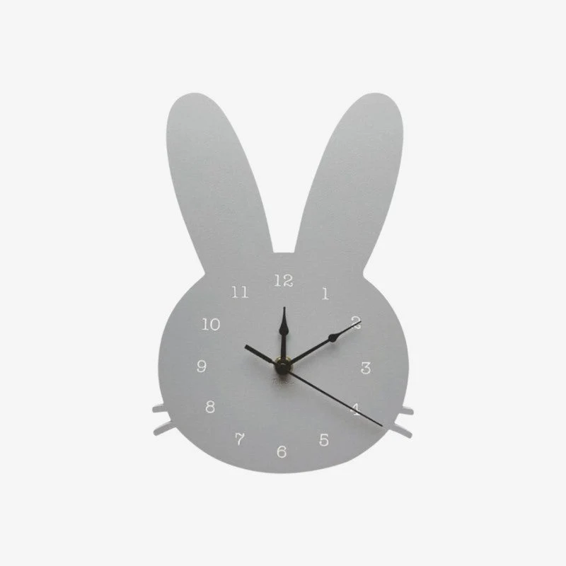 BunnyTick Kinder-Wanduhr – Dekorative Wanduhr mit Hasenmotiv