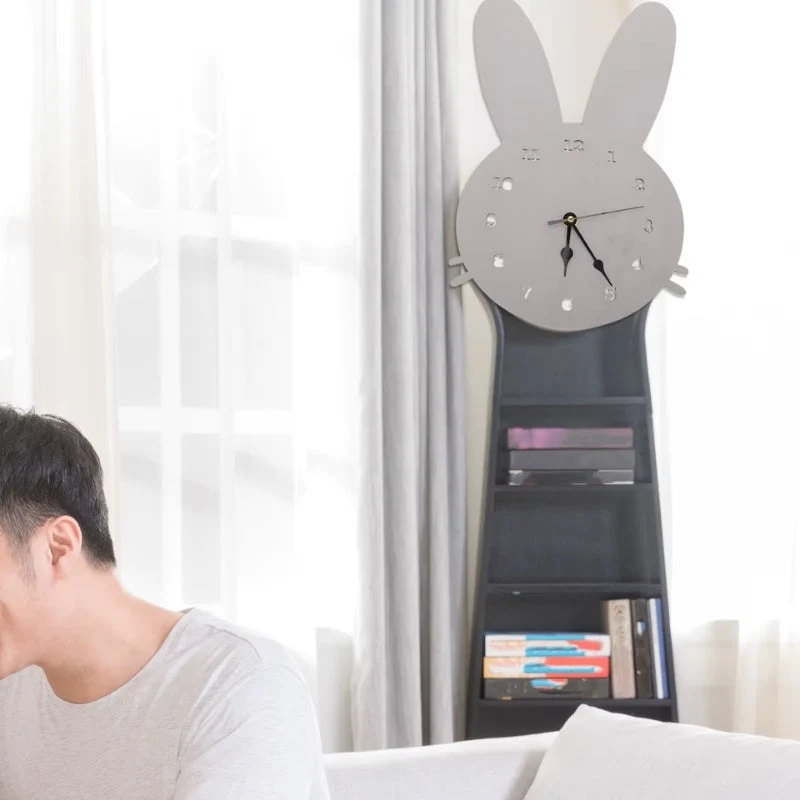 BunnyTick Kinder-Wanduhr – Dekorative Wanduhr mit Hasenmotiv