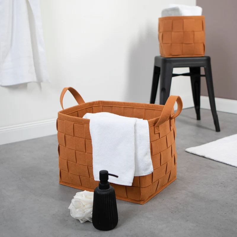 Filz-Aufbewahrungstasche M - 35 x 25 x 25 cm - Rost