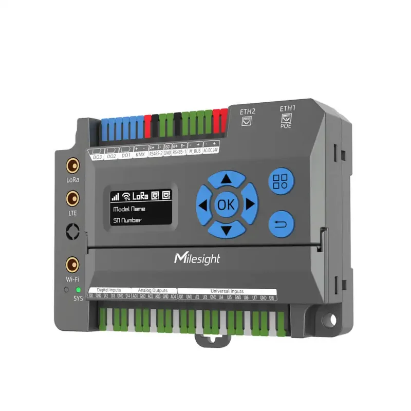 Milesight EG71 | 8-Channel LoRaWAN Building IoT Gateway with BACnet, KNX & Modbus