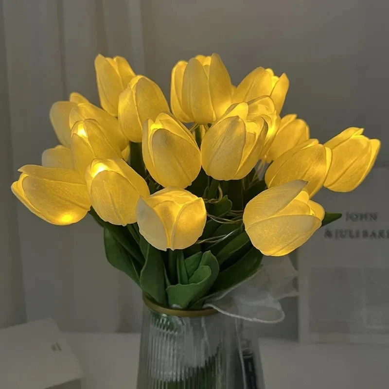 Dekorative LED-Tischlampe mit floraler Form für den Innenbereich