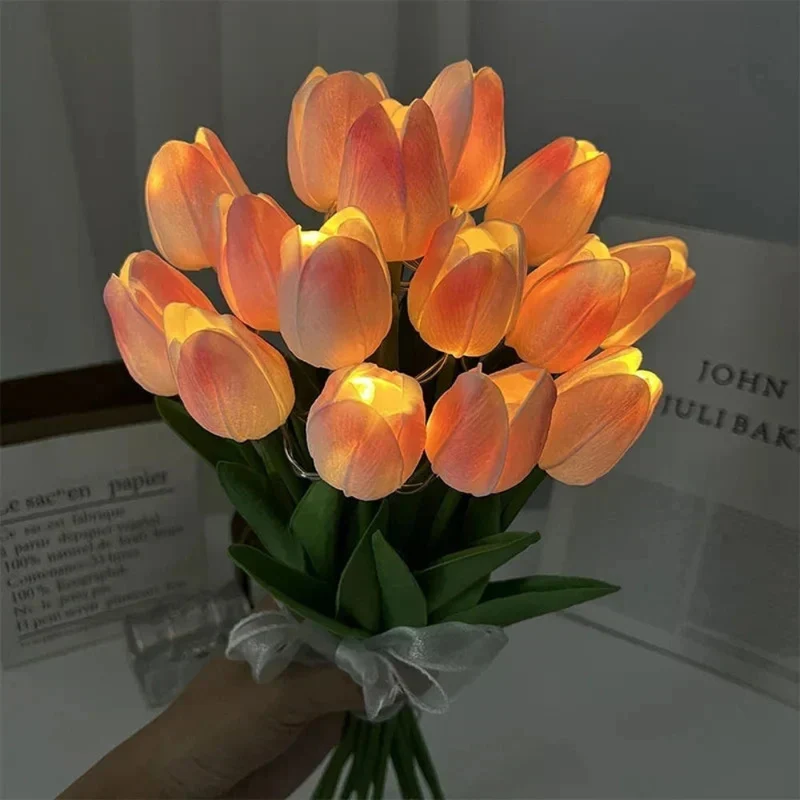 Dekorative LED-Tischlampe mit floraler Form für den Innenbereich