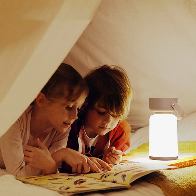 Tragbare LED-Tischlampe mit zylindrischem Design für Innen- und Außenbereiche