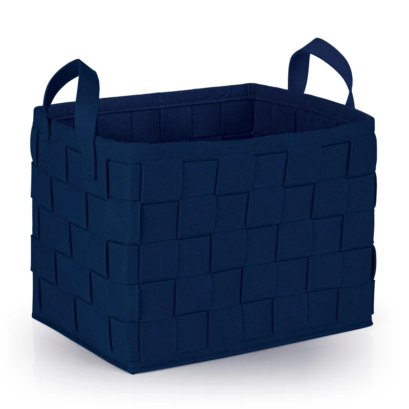 Filz-Aufbewahrungstasche L - 40 x 30 x 30 cm - Dunkelblau