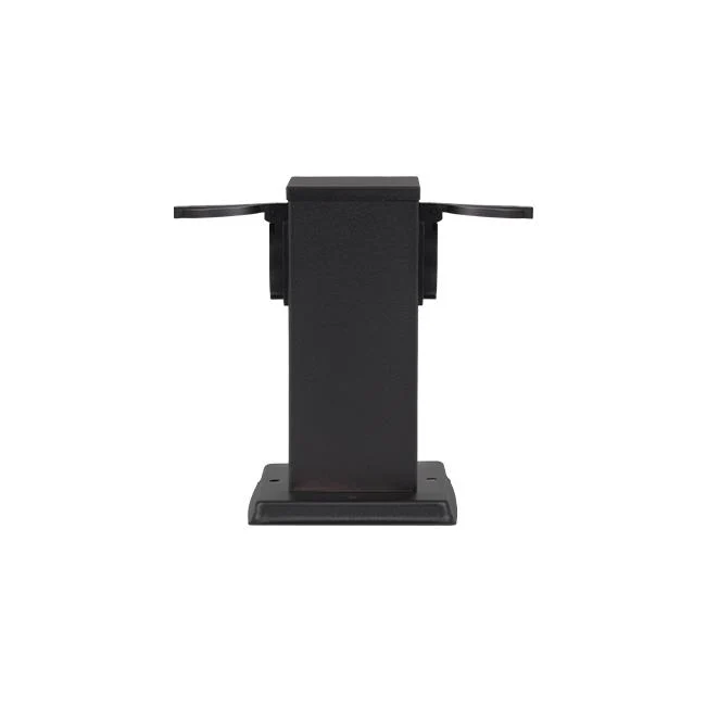 Outdoor-Steckdosenpfosten mit 2 schwarzen Steckdosen | 20cm | 230V