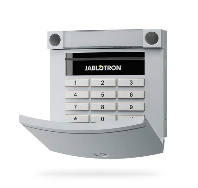 Jablotron Funk-Bedienteil JA-153E-GR mit Tastatur + RFID-Lesegerät, grau