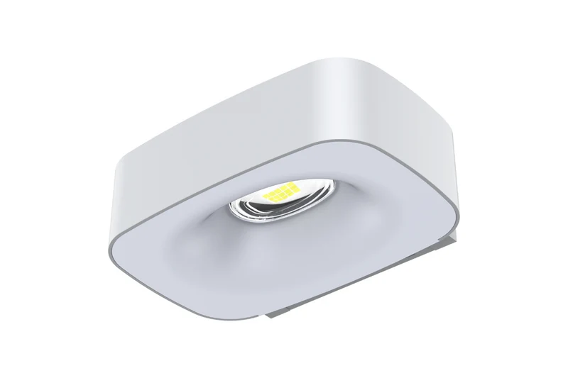 NexSun Aurora | 700 Lumen | Moderne, weiße Solar-Wandleuchte mit Auf- und Abwärtsbewegung