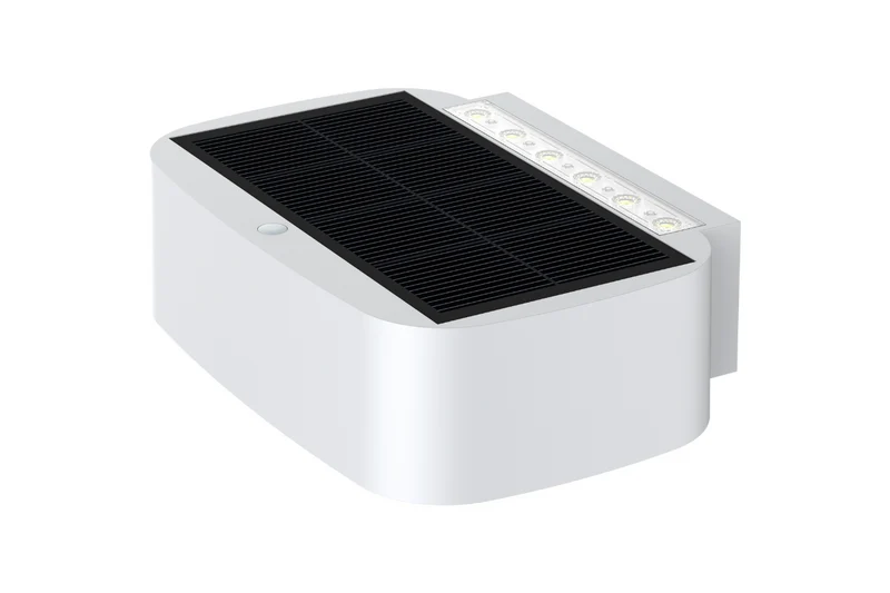 NexSun Aurora | 700 Lumen | Moderne, weiße Solar-Wandleuchte mit Auf- und Abwärtsbewegung