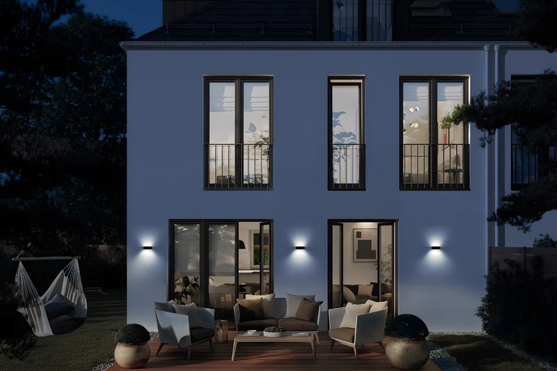 NexSun Tides | 700 Lumen | Moderne Solar-Wandleuchte mit Auf- und Abwärtsbewegung