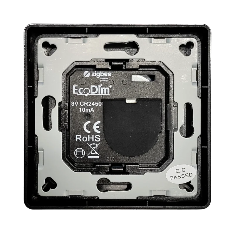 EcoDim Draadloze Zigbee wandschakelaar voor 4 groepen