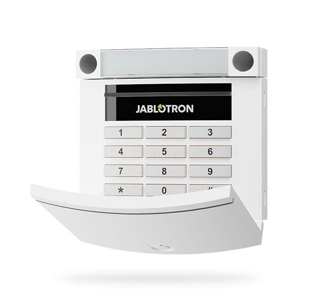 Jablotron Funk-Bedienteil JA-153E-WH mit Tastatur + RFID-Lesegerät, weiß
