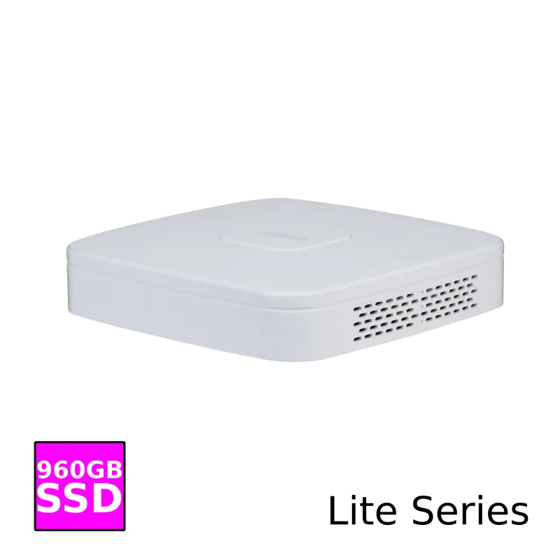 Dahua 4K 4 Kanaals NVR Recorder - NVR4104-P-4KS3 met 960GB SSD