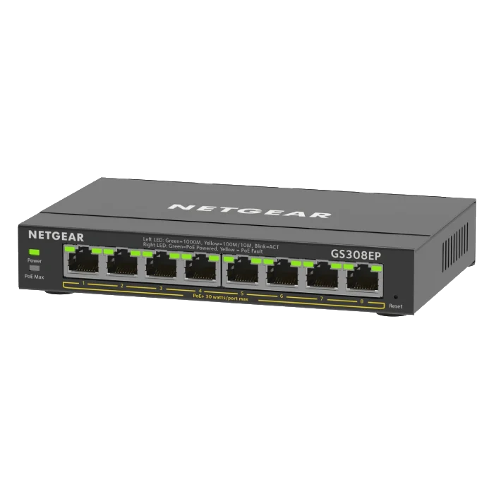 NetGear 8 Port PoE Gigabit Switch GS308EP