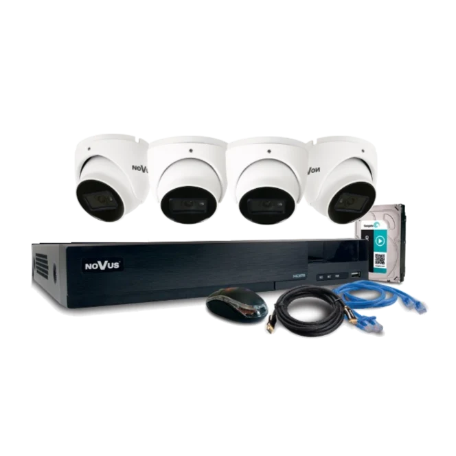 Novus Box 4-4 - Complete 4MP Beveiligingscamera Set met 4 Camera's