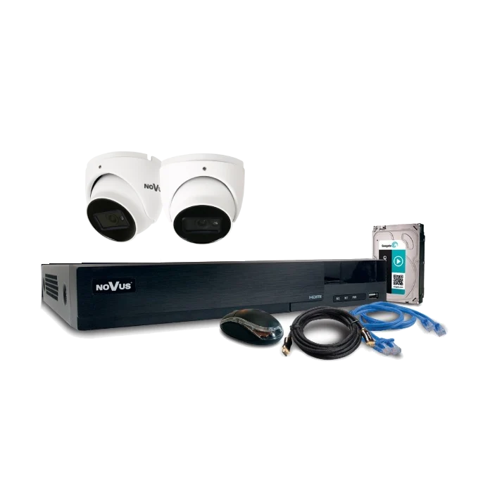 Novus Box 4-2 - Complete 4MP Beveiligingscamera Set met 2 Camera's