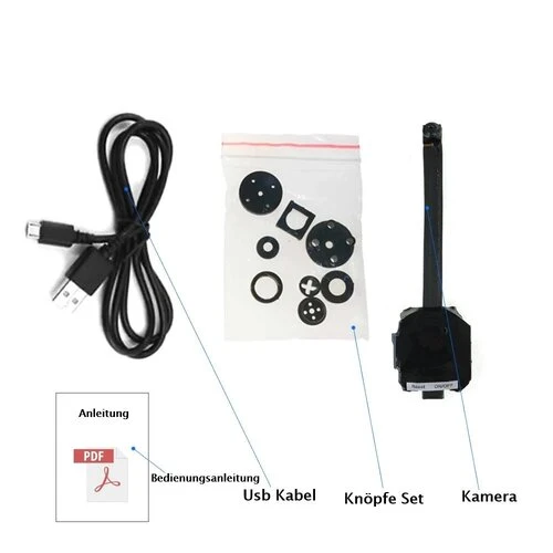 Wlan Mini Knopf 4K Kamera Video Wifi IP Knopf Überwachungskamera Text Prüfung Schule