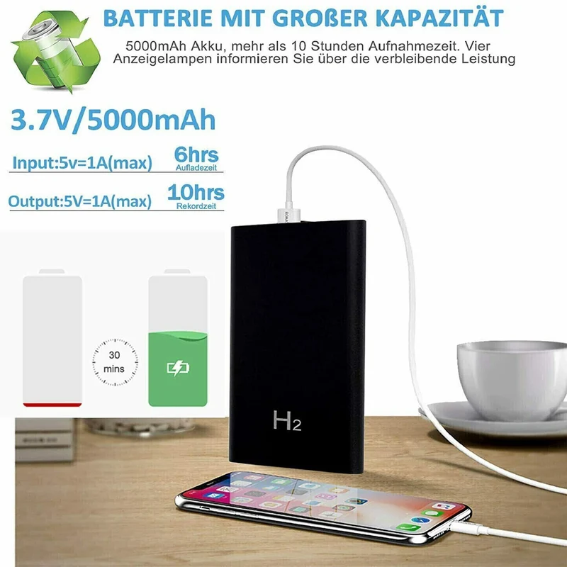 5000mAh Powerbank mit Versteckte Kamera Spycam Mini Video Ton Überwachungskamera Spionage Cam